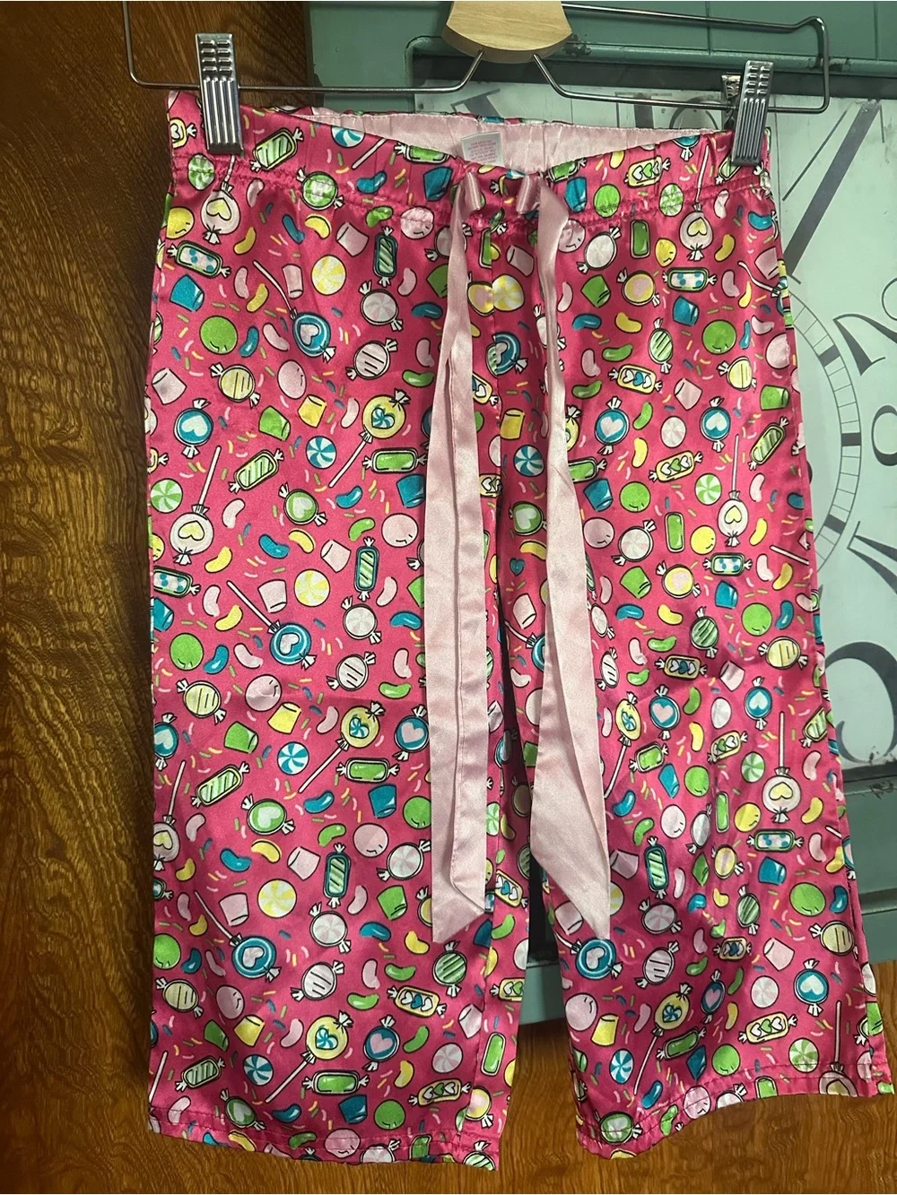 Justice Pink Candy Print Pajama Bottoms